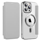 Husa de protectie Techsuit SmartMag Book compatibil cu iPhone 14 Pro Max, Gri