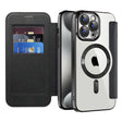 Husa de protectie Techsuit SmartMag Book compatibil cu iPhone 15 Pro, Negru