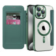 Husa de protectie Techsuit SmartMag Book compatibil cu iPhone 15 Pro, Verde
