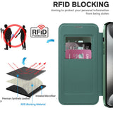 Husa de protectie Techsuit SmartMag Book compatibil cu iPhone 15 Pro, Verde