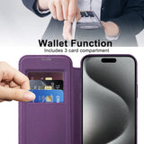 Husa de protectie Techsuit SmartMag Book compatibil cu iPhone 15 Pro, Mov