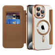 Husa de protectie Techsuit SmartMag Book compatibil cu iPhone 15 Pro Max, Maro