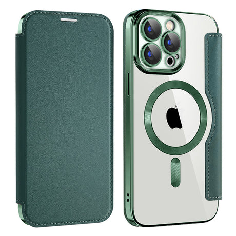 Husa de protectie Techsuit SmartMag Book compatibil cu iPhone 15 Pro Max, Verde