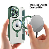 Husa de protectie Techsuit SmartMag Book compatibil cu iPhone 15 Pro Max, Verde