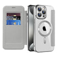 Husa de protectie Techsuit SmartMag Book compatibil cu iPhone 15 Pro Max, Gri