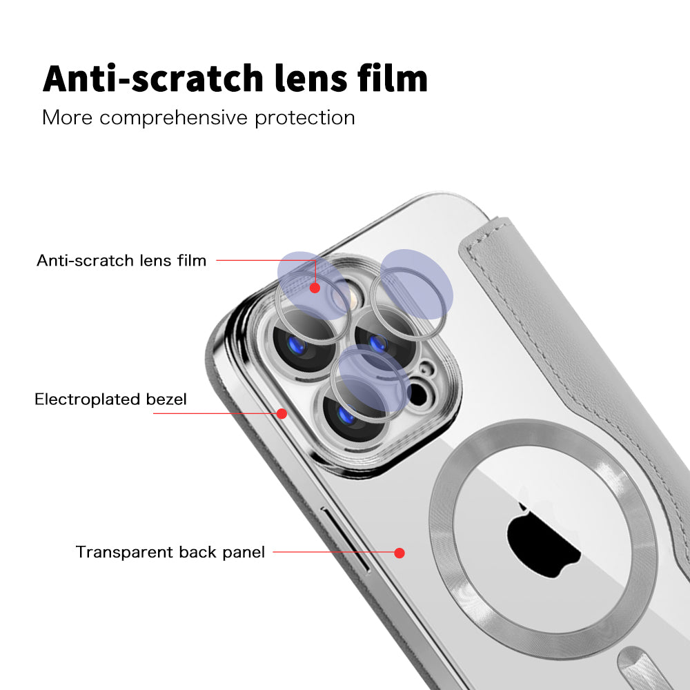 Husa de protectie Techsuit SmartMag Book compatibil cu iPhone 15 Pro Max, Gri