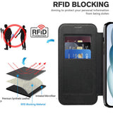 Husa de protectie Techsuit SmartMag Book compatibil cu iPhone 15, Negru