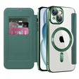 Husa de protectie Techsuit SmartMag Book compatibil cu iPhone 15, Verde