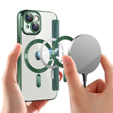 Husa de protectie Techsuit SmartMag Book compatibil cu iPhone 15, Verde