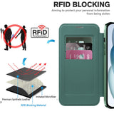 Husa de protectie Techsuit SmartMag Book compatibil cu iPhone 15, Verde