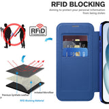 Husa de protectie Techsuit SmartMag Book compatibil cu iPhone 15, Albastru