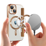 Husa de protectie Techsuit SmartMag Book compatibil cu iPhone 15 Plus, Maro