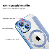 Husa de protectie Techsuit SmartMag Book compatibil cu iPhone 15 Plus, Albastru Deschis