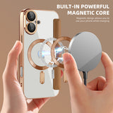 Husa de protectie Techsuit SmartMag Book compatibil cu iPhone 16, Maro
