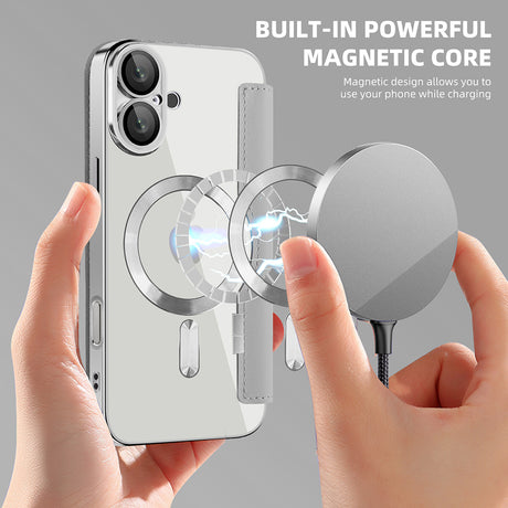 Husa de protectie Techsuit SmartMag Book compatibil cu iPhone 16, Gri