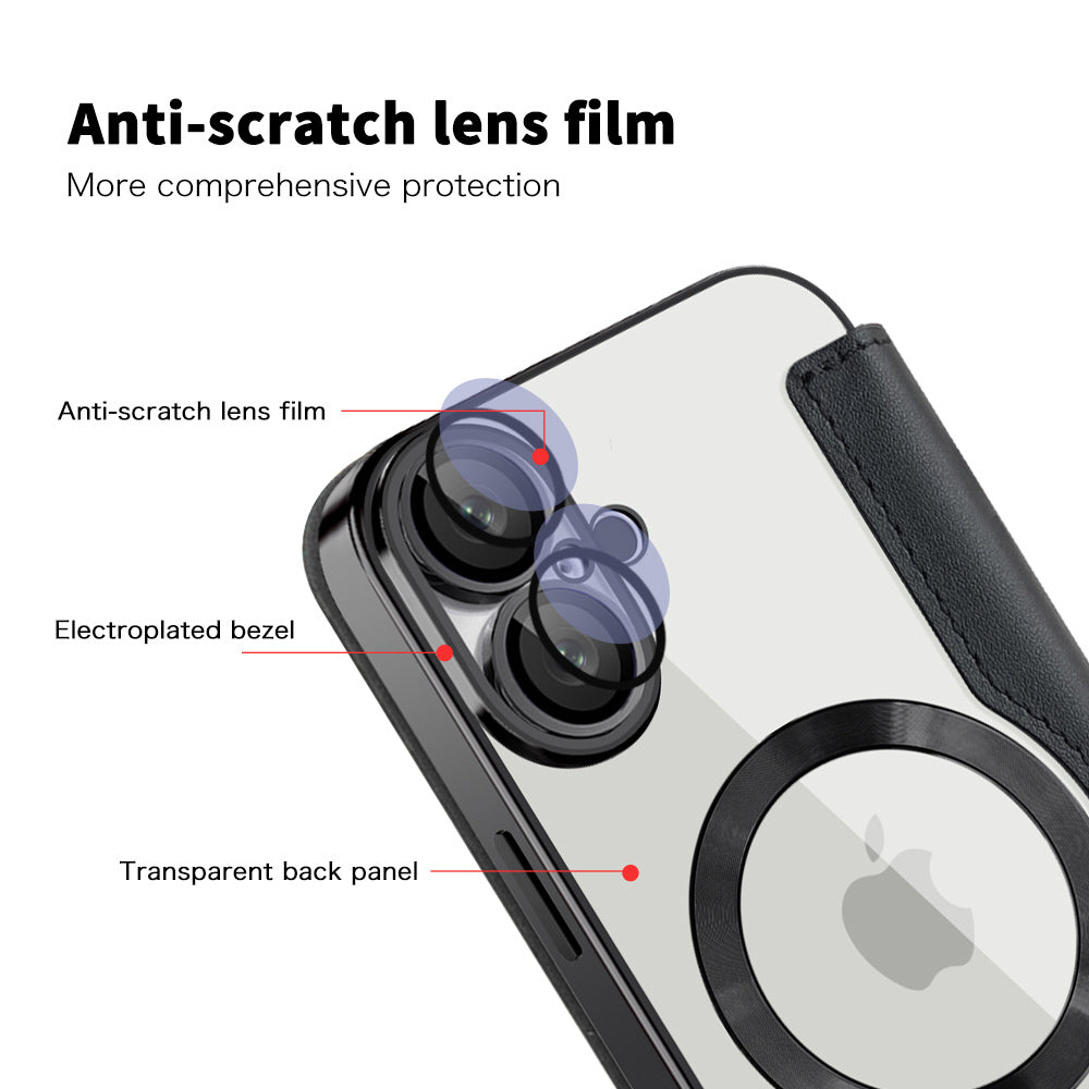 Husa de protectie Techsuit SmartMag Book compatibil cu iPhone 16 Plus, Negru