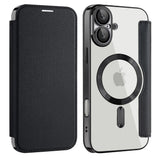 Husa de protectie Techsuit SmartMag Book compatibil cu iPhone 16 Plus, Negru