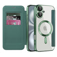Husa de protectie Techsuit SmartMag Book compatibil cu iPhone 16 Plus, Verde
