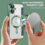 Husa de protectie Techsuit SmartMag Book compatibil cu iPhone 16 Plus, Verde