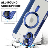 Husa de protectie Techsuit SmartMag Book compatibil cu iPhone 16 Plus, Albastru