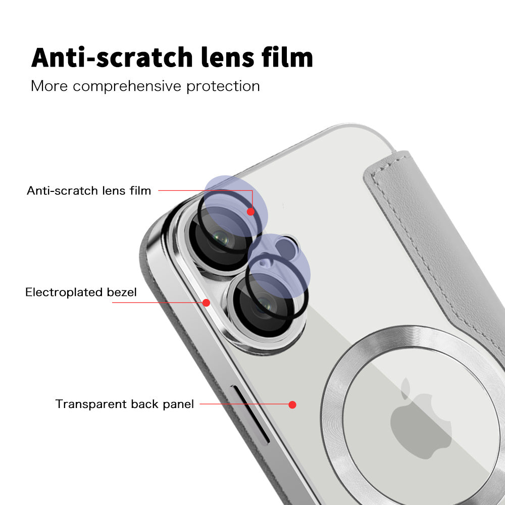 Husa de protectie Techsuit SmartMag Book compatibil cu iPhone 16 Plus, Gri