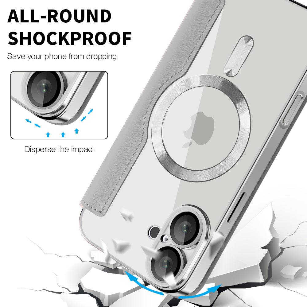 Husa de protectie Techsuit SmartMag Book compatibil cu iPhone 16 Plus, Gri