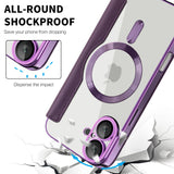 Husa de protectie Techsuit SmartMag Book compatibil cu iPhone 16 Plus, Mov