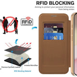 Husa de protectie Techsuit SmartMag Book compatibil cu iPhone 16e / iPhone 17e, Maro