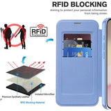 Husa de protectie Techsuit SmartMag Book compatibil cu iPhone 16e / iPhone 17e, Albastru Deschis