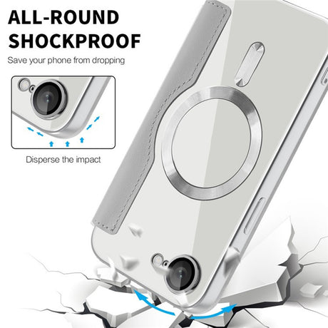 Husa de protectie Techsuit SmartMag Book compatibil cu iPhone 16e / iPhone 17e, Gri