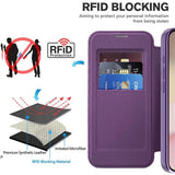 Husa de protectie Techsuit SmartMag Book compatibil cu iPhone 16e / iPhone 17e, Mov