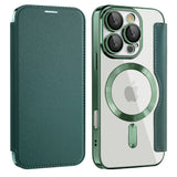 Husa de protectie Techsuit SmartMag Book compatibil cu iPhone 16 Pro, Verde