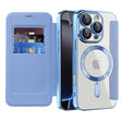 Husa de protectie Techsuit SmartMag Book compatibil cu iPhone 16 Pro, Albastru Deschis
