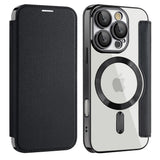 Husa de protectie Techsuit SmartMag Book compatibil cu iPhone 16 Pro Max, Negru