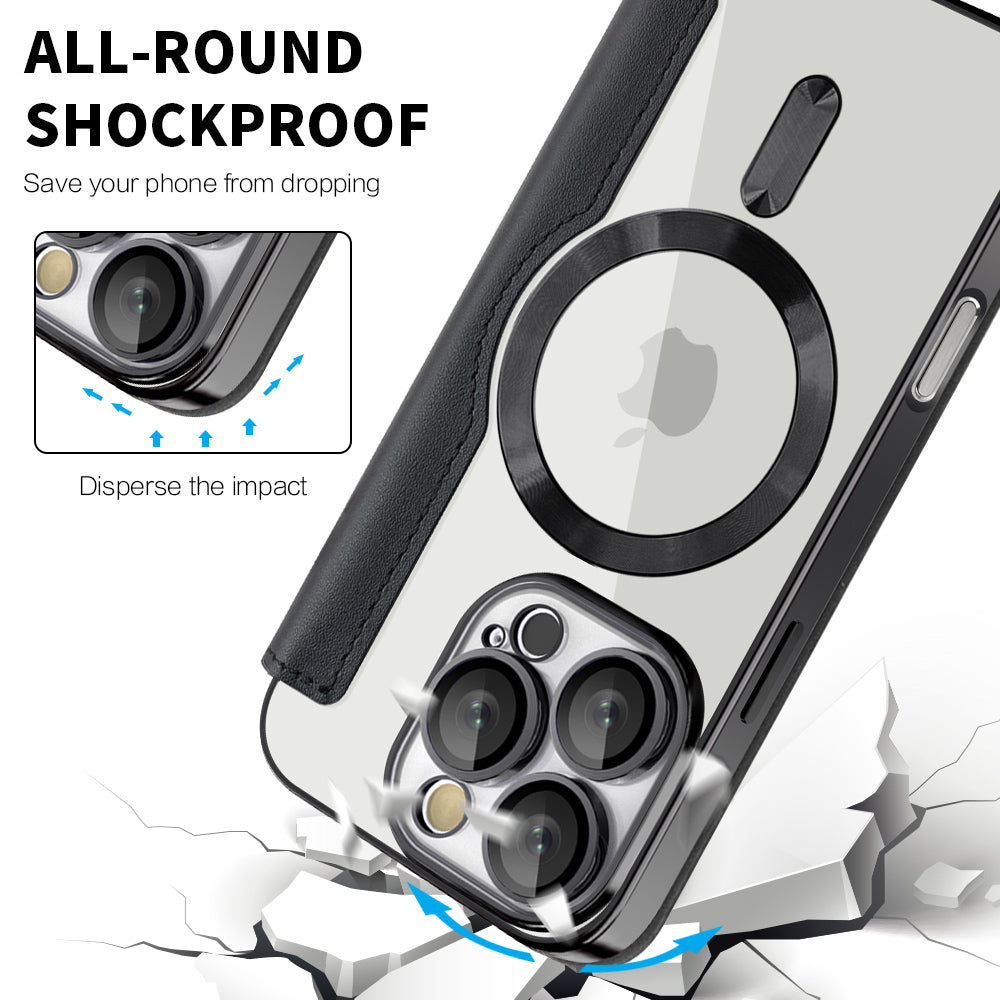 Husa de protectie Techsuit SmartMag Book compatibil cu iPhone 16 Pro Max, Negru