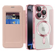 Husa de protectie Techsuit SmartMag Book compatibil cu iPhone 16 Pro Max, Roz