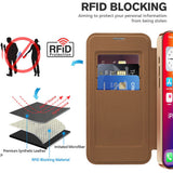 Husa de protectie Techsuit SmartMag Book compatibil cu iPhone 16 Pro Max, Maro