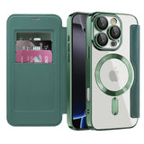Husa de protectie Techsuit SmartMag Book compatibil cu iPhone 16 Pro Max, Verde
