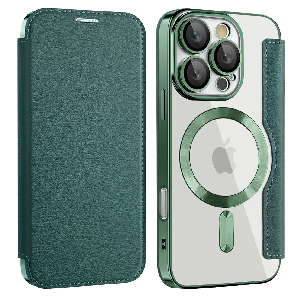 Husa de protectie Techsuit SmartMag Book compatibil cu iPhone 16 Pro Max, Verde