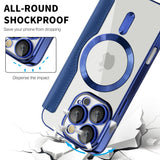 Husa de protectie Techsuit SmartMag Book compatibil cu iPhone 16 Pro Max, Albastru