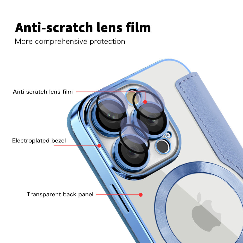 Husa de protectie Techsuit SmartMag Book compatibil cu iPhone 16 Pro Max, Albastru Deschis