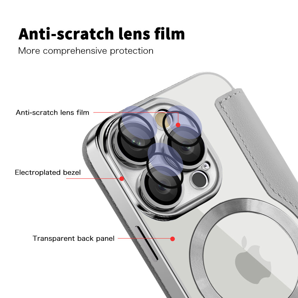Husa de protectie Techsuit SmartMag Book compatibil cu iPhone 16 Pro Max, Gri
