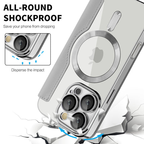 Husa de protectie Techsuit SmartMag Book compatibil cu iPhone 16 Pro Max, Gri
