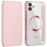 Husa de protectie Techsuit SmartMag Book compatibil cu Samsung Galaxy A05, Roz
