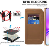 Husa de protectie Techsuit SmartMag Book compatibil cu Samsung Galaxy A05, Maro