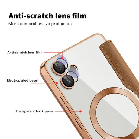 Husa de protectie Techsuit SmartMag Book compatibil cu Samsung Galaxy A05, Maro