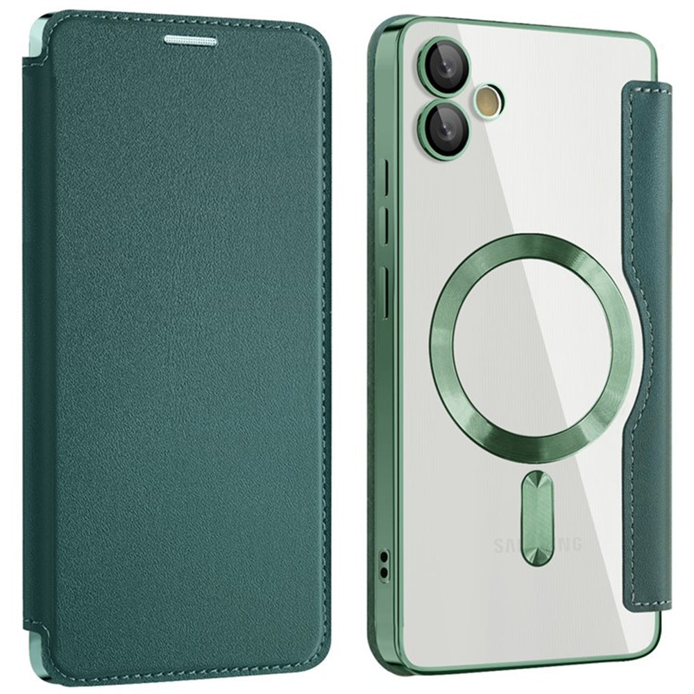 Husa de protectie Techsuit SmartMag Book compatibil cu Samsung Galaxy A05, Verde