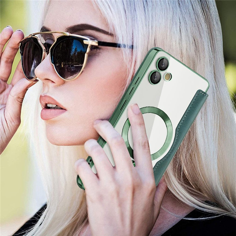 Husa de protectie Techsuit SmartMag Book compatibil cu Samsung Galaxy A05, Verde
