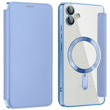 Husa de protectie Techsuit SmartMag Book compatibil cu Samsung Galaxy A05, Albastru Deschis