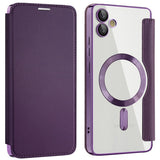 Husa de protectie Techsuit SmartMag Book compatibil cu Samsung Galaxy A05, Mov
